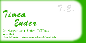 timea ender business card